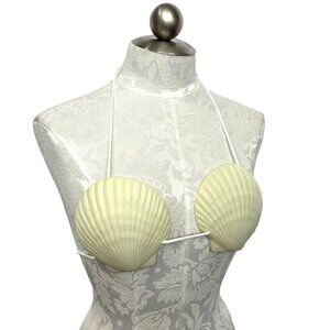 Mermaid Hard Plastic Sea Shell Bra Mermaid Sea Nymph Luau - One Size - NWT NOS